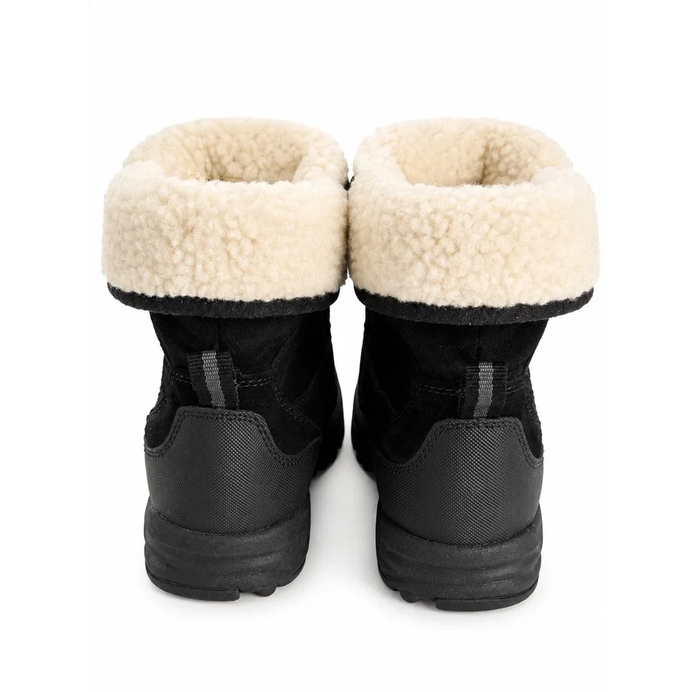 Ozark Trail Baxter Black Winter Boots Mens 10 Faux Shearling Lined Lace Up Suede